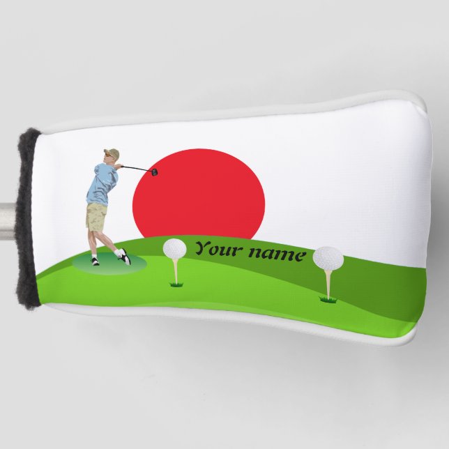 Couvre-club De Golf golfeur japonais (Devant)