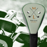 Couvre-club De Golf golfeur. monogramme joueur<br><div class="desc">Un logo design pour le joueur de golf,  à personnaliser avec nom et initiales</div>
