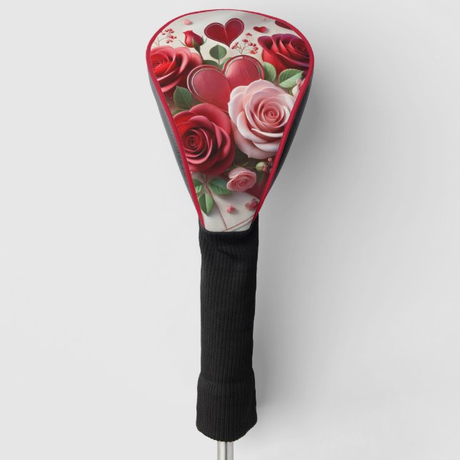 Couvre-club De Golf Golfeuse de la Saint-Valentin  (Devant)