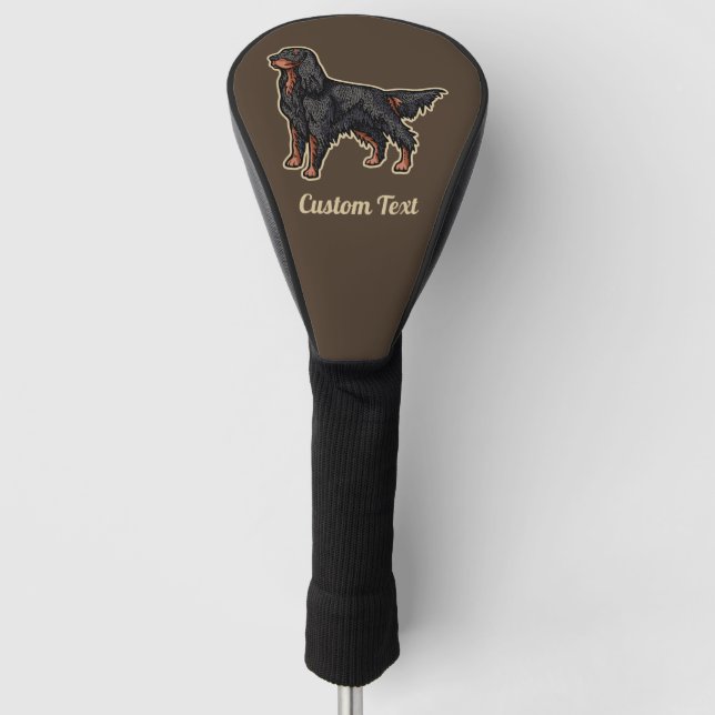 Couvre-club De Golf Gordon Setter Illustration Golf Head Cover (Devant)