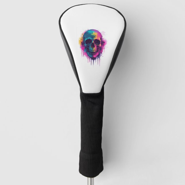 Couvre-club De Golf Graffiti Skull Rebel (Devant)