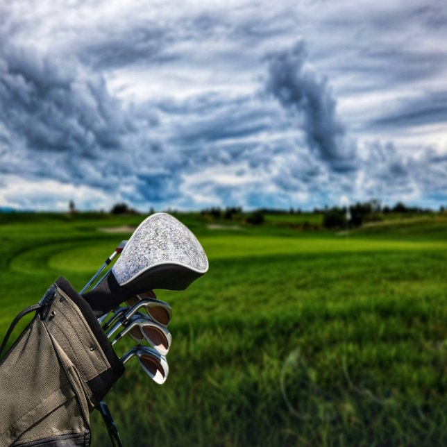 Couvre-club De Golf Granit noir (Display the granite look of marble, to your golf clubs, with this Granite Black Golf Club Cover!)