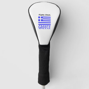 Couvre-club De Golf Grèce et drapeau grec avec votre nom