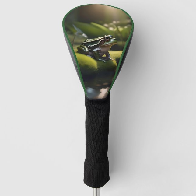 Couvre-club De Golf Green Frog Forest Life, (Devant)