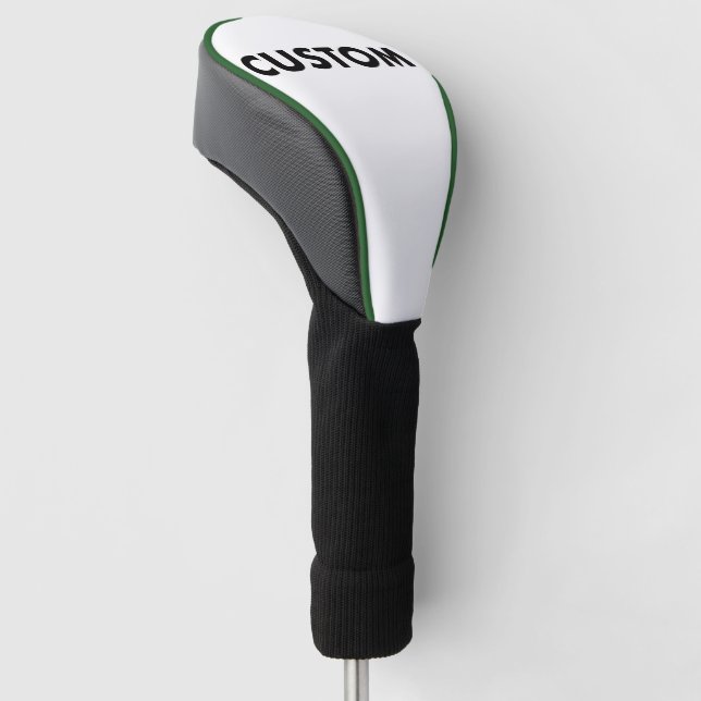 Couvre-club De Golf GREEN Piping Custom Golf Driver Headcover Blank (Incliné)