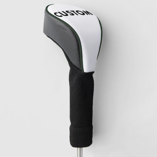 Couvre-club De Golf GREEN Piping Custom Golf Driver Headcover Blank (Incliné)