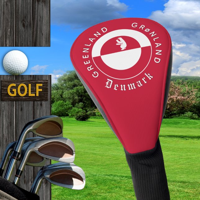 Couvre-club De Golf Greenland Golf Head Cover, Bear, Greenland Flag (Greenland Golf Head Cover / Flag)