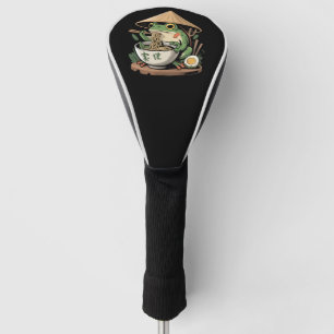 Couvre-club De Golf Grenouille mangeant des ramen kawaii neko nouilles