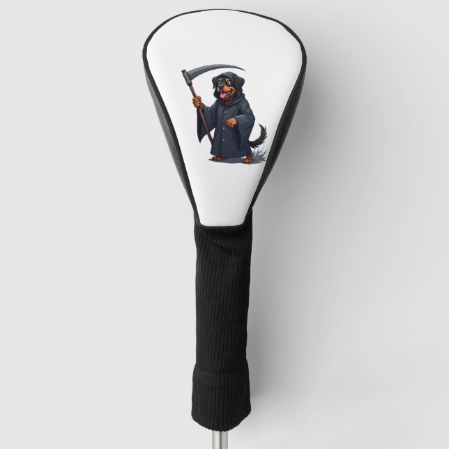 Couvre-club De Golf Grimper Reaper Rottweiler Chien (Devant)