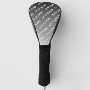 Couvre-club De Golf Gris (couleur changeable) Ombre & Motif de texte