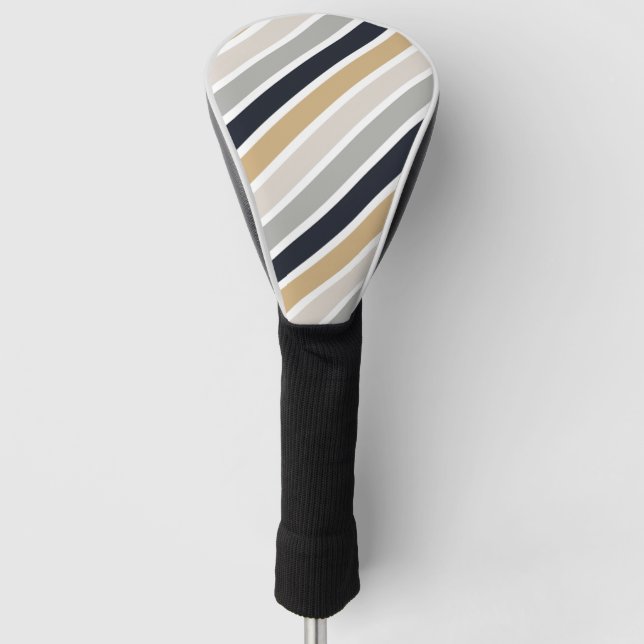 Couvre-club De Golf Gris, noir et tan (Devant)