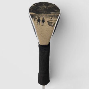 Couvre-club De Golf Grunge boueuse de voie de course de chevaux