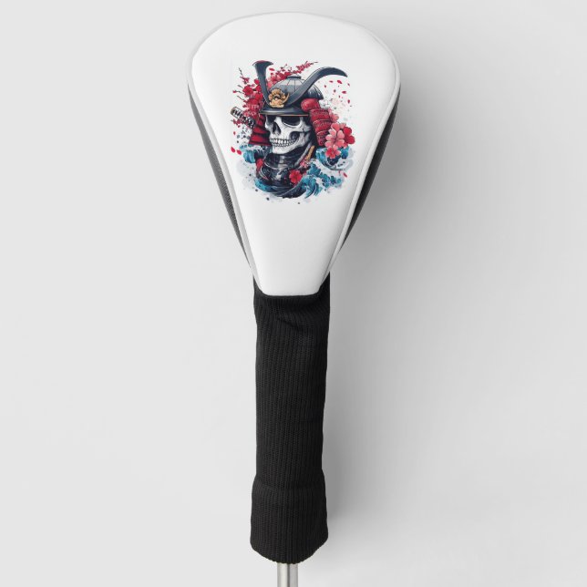 Couvre-club De Golf Guerrier Samouraï Crâne (Devant)