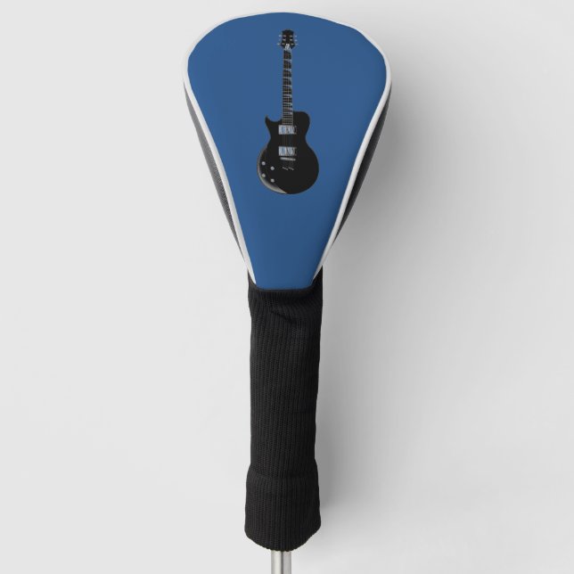 Couvre-club De Golf Guitare électrique Bleu Black Pop Art (Devant)