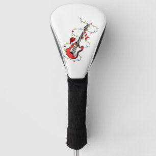 Couvre-club De Golf Guitare électrique Santa Claus Musique Noël Amant
