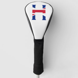 Couvre-club De Golf H Monogramme superposé sur le document Drapeau Uni