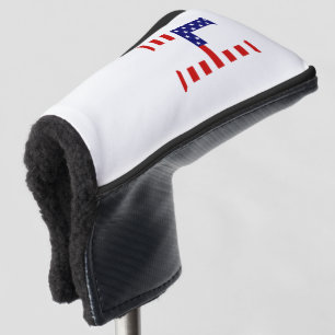 Couvre-club De Golf H Monogramme superposé sur le drapeau américain pc