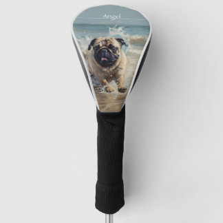 Couvre-club De Golf Happy Carlin at the Beach personnalisable