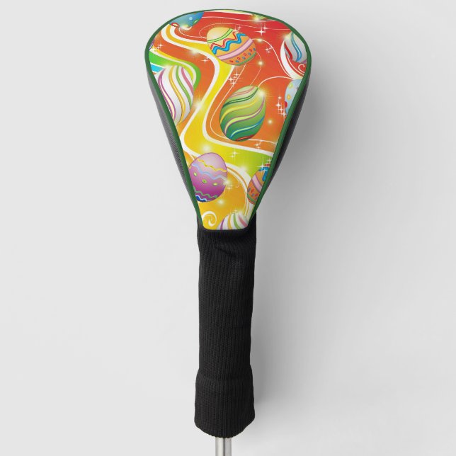 Couvre-club De Golf Happy Easter Eggs Festive Pattern (Devant)