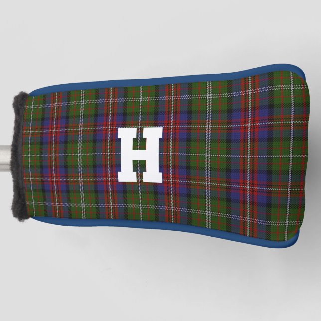 Couvre-club De Golf Hargis Tartan Plaid Putter Couverture Monogramme (Devant)