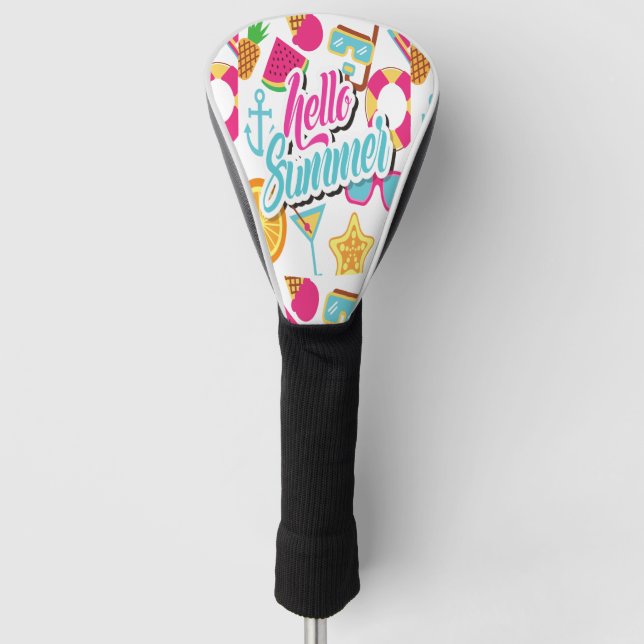 Couvre-club De Golf Hello Summer Golf Head Cover (Devant)