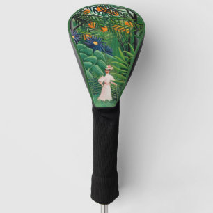 Couvre-club De Golf Henri Rousseau - Une femme marche dans une forêt e