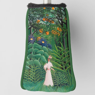 Couvre-club De Golf Henri Rousseau - Une femme marche dans une forêt e