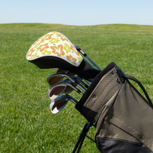 Couvre-club De Golf Hibiscus Jaune, Hibiscus Orange, Modèle Floral