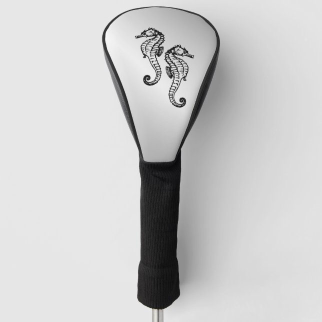 Couvre-club De Golf Hippocampe Argent (Devant)