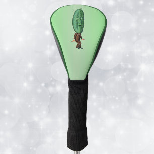Couvre-club De Golf Homme étrange avec tête de chou en Brown vert