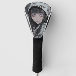 Couvre-club De Golf Horreur des yeux déplaisants Anime Girl