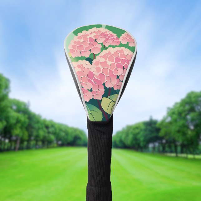 Couvre-club De Golf Hortensia rose en buisson (Créateur téléchargé)
