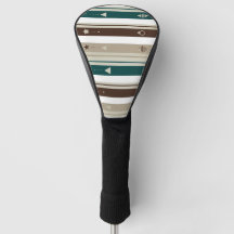 Housse de driver de golf à triple rayure moderne c