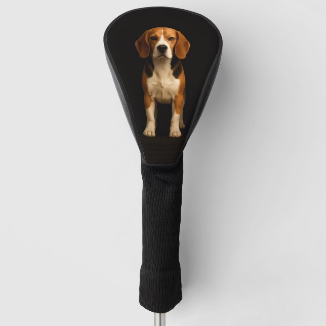 Couvre-club De Golf Housse de driver de golf Black 4 Luxe, Beagle Gent (Devant)