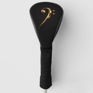 Couvre-club De Golf Housse de driver de golf Black 4 Luxe, clé de sol
