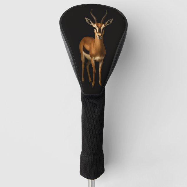 Couvre-club De Golf Housse de driver de golf Black 4 Luxe, Gazella élé (Devant)