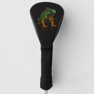Couvre-club De Golf Housse de driver de golf Black 4 Luxe, Iguane Vert