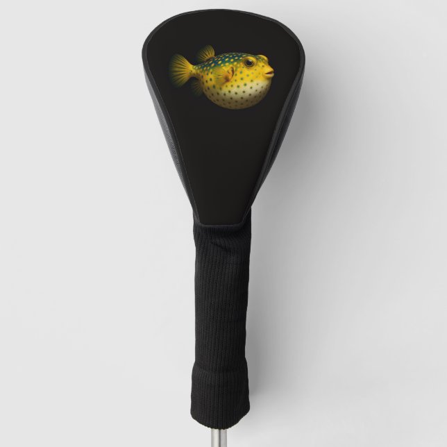 Couvre-club De Golf Housse de driver de golf Black 4 Luxe, Poisson-glo (Devant)
