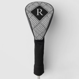 Couvre-club De Golf Housse de driver de golf en maille ARGYLE GRISE +