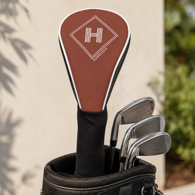 Couvre-club De Golf Housse de driver de golf | Géométrique moderne mon (Créateur téléchargé)