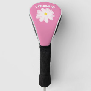 Couvre-club De Golf Housse de driver de golf rose personnalisée avec f