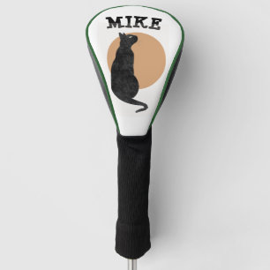 COUVRE-CLUB DE GOLF HOUSSE DE DRIVER DE GOLF SUR MESURE BLACK CAT PERS