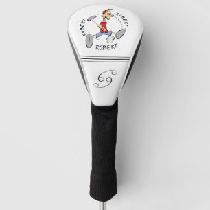 Couvre-club De Golf Housse de driver de golfeur dessin animé personnal