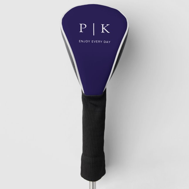 Couvre-club De Golf Housse de golf Premium Monogramme Moderne  (Devant)