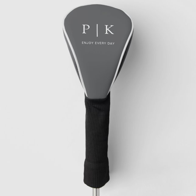 Couvre-club De Golf Housse de golf Premium Monogramme Moderne  (Devant)