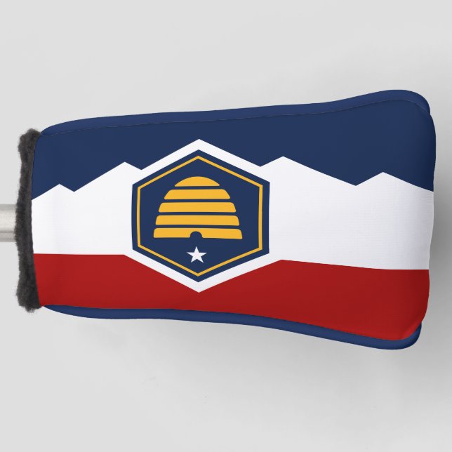 Couvre-club De Golf Housse de putter de golf avec drapeau de l'Utah, É (Devant)
