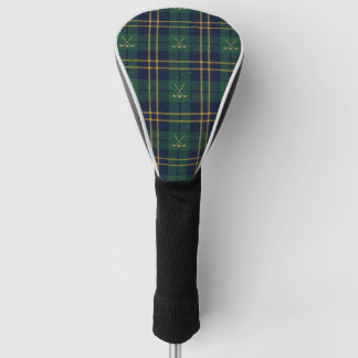 Couvre-club De Golf Housse de tête de golf à carreaux tartan classique