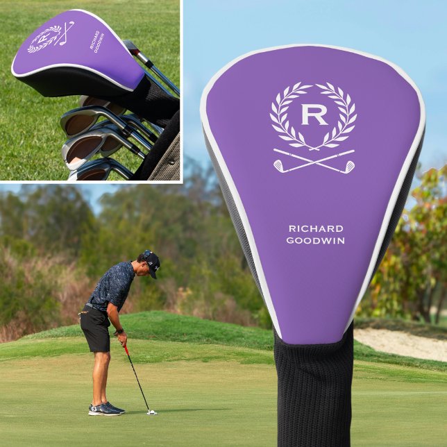 Couvre-club De Golf Housse de tête de golf à monogramme personnalisé V (Créateur téléchargé)