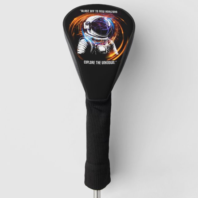 Couvre-club De Golf Housse de tête de golf ASTRONAUTE (Devant)