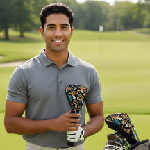 Housse de tête de golf champignon rétro groovy